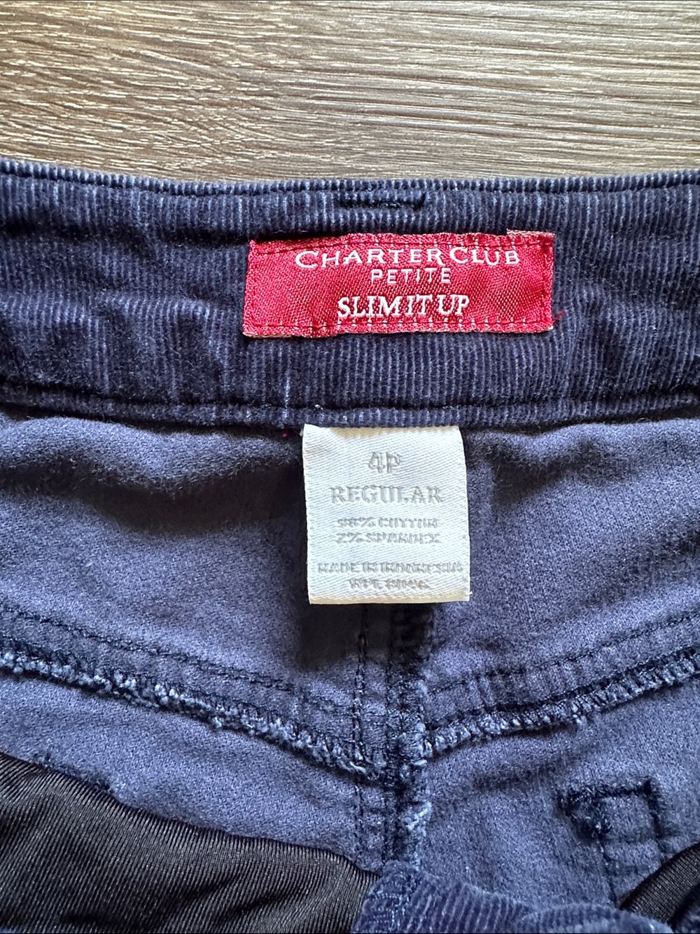 Charter Club Deep Plum Corduroy Straight-Leg Jeans - Picture 3 of 7